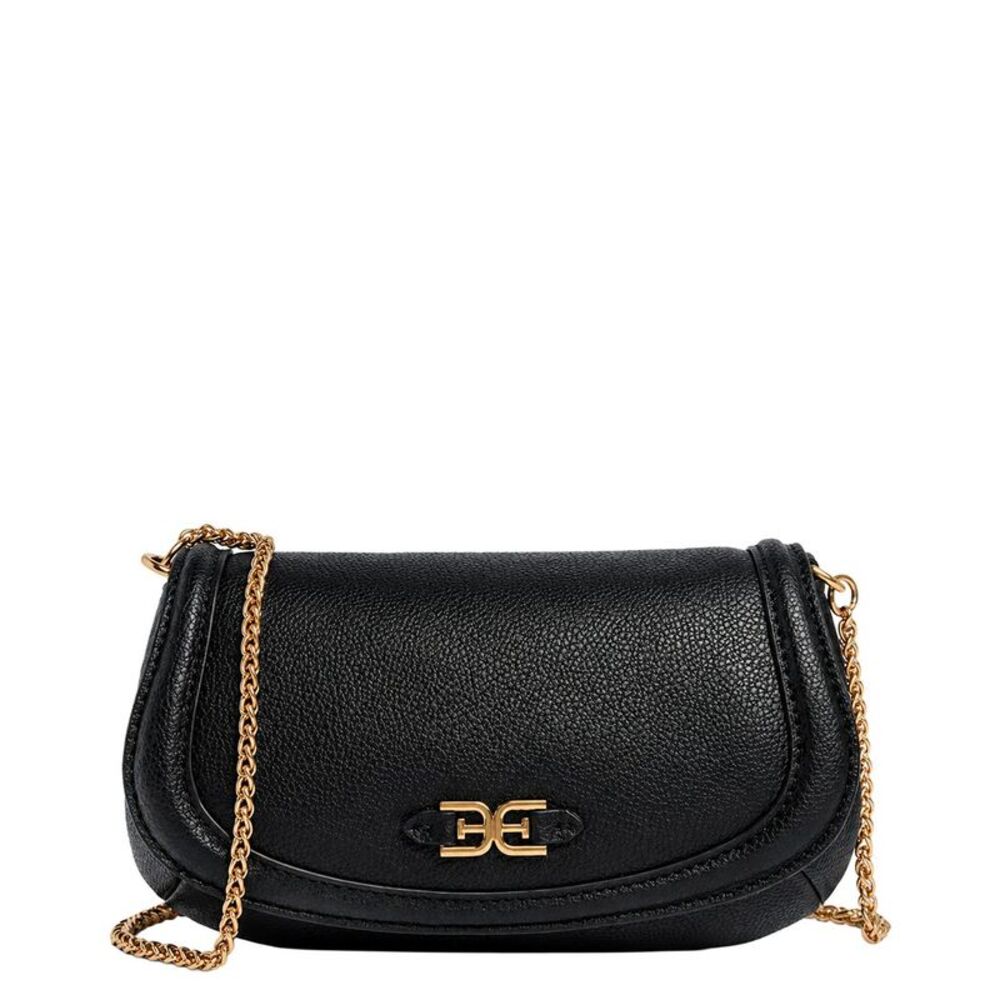 Sam Edelman Jasmine Small Flap Shoulder Bag With Chain, Black